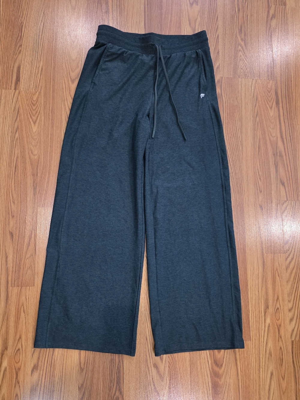 Fabletics Cloud Jersey Wide Leg Pant Green Everpine Heather Size L